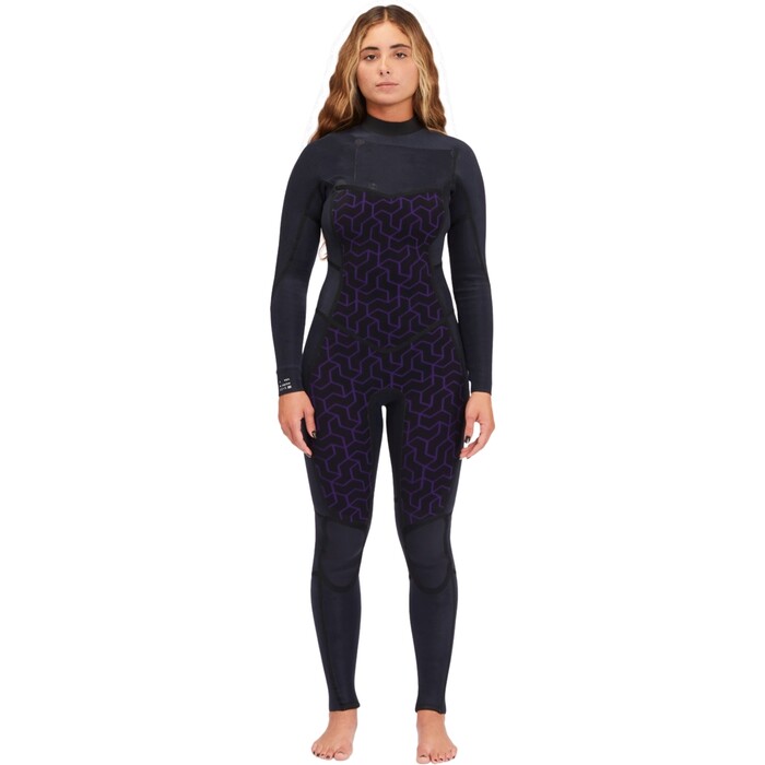 2024 Billabong Womens Synergy Natural 4/3mm Chest Zip Wetsuit ABJW100209 - Night Fall